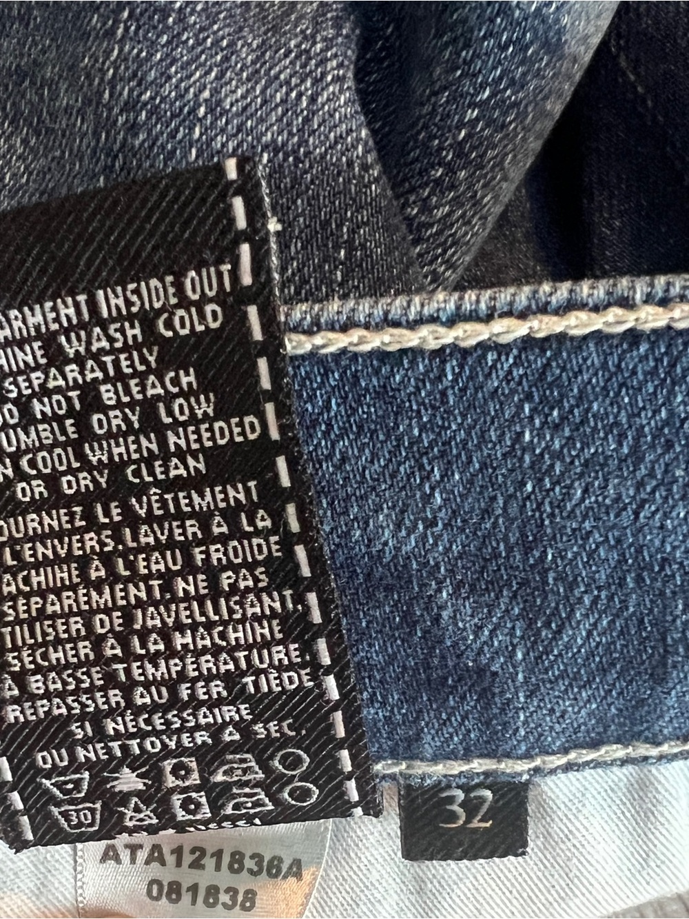 7 For All Mankind Men’s Jeans The Straight Size 32x27 - Picture 8 of 9